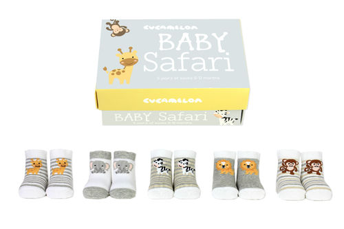 Baby Safari Socks, Baby Socks Gift Set Box