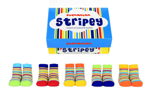 Baby Stripey Socks, Baby Socks Gift Set Box