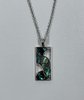 Abstract Curved Rectangle Pendant, Abalone Shell Pendant
