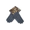 Leopard Print Gloves Grey