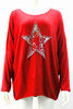 Sequined Star Soft Knit - Red