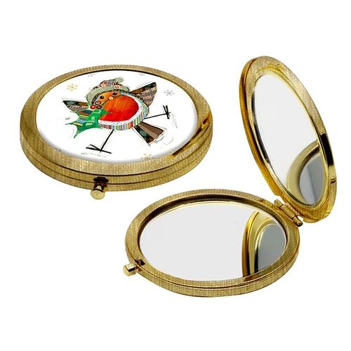Christmas Robin Compact Mirror