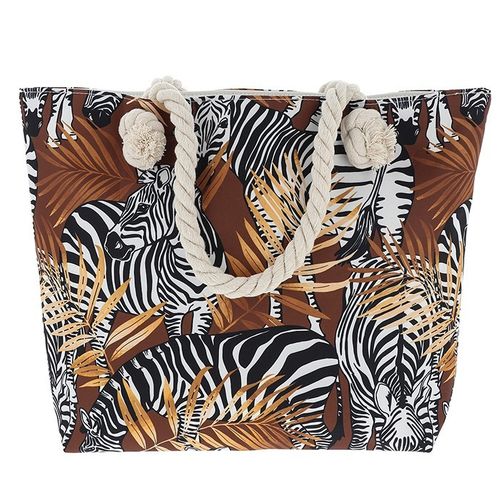 Zebra Print Tote, Animal Print Beach Bag